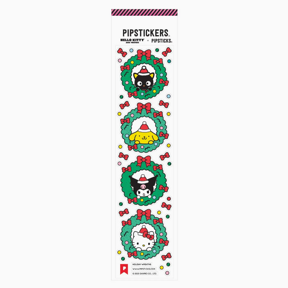 Hello Kitty Holiday Wreath Sticker Sheet