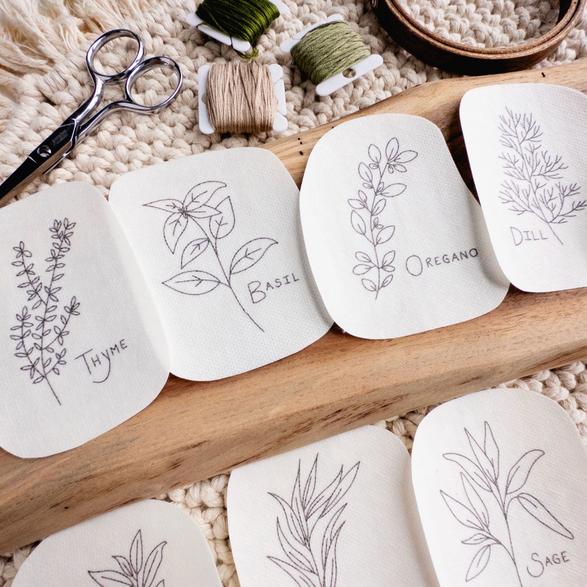 Herb Embroidery Design Pack