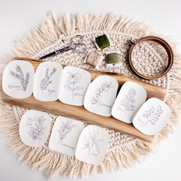 Herb Embroidery Design Pack