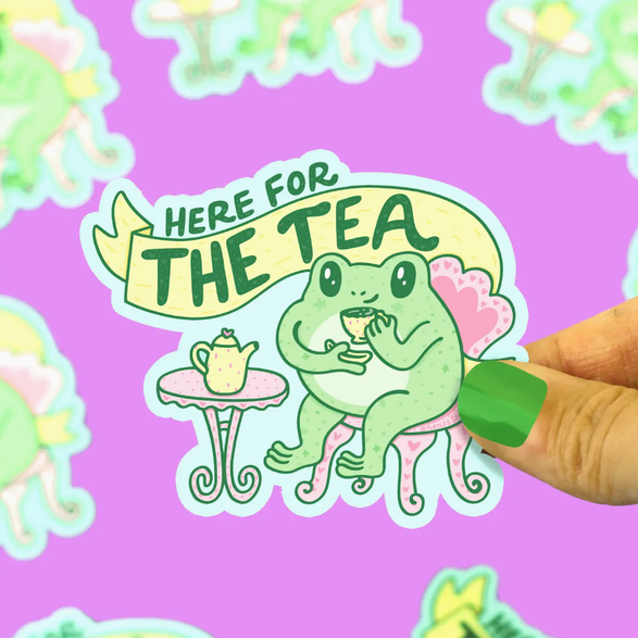 Here For the Tea Sticker
