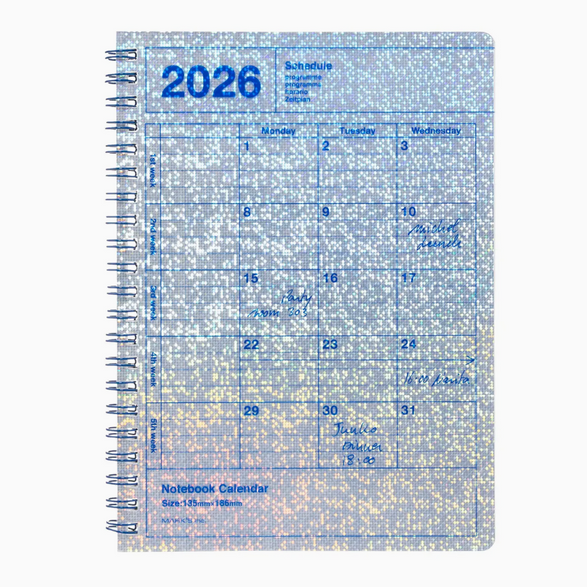 2026 Notebook Calendar - Holographic (B6)