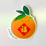 Lucky Good Fortune Orange Sticker