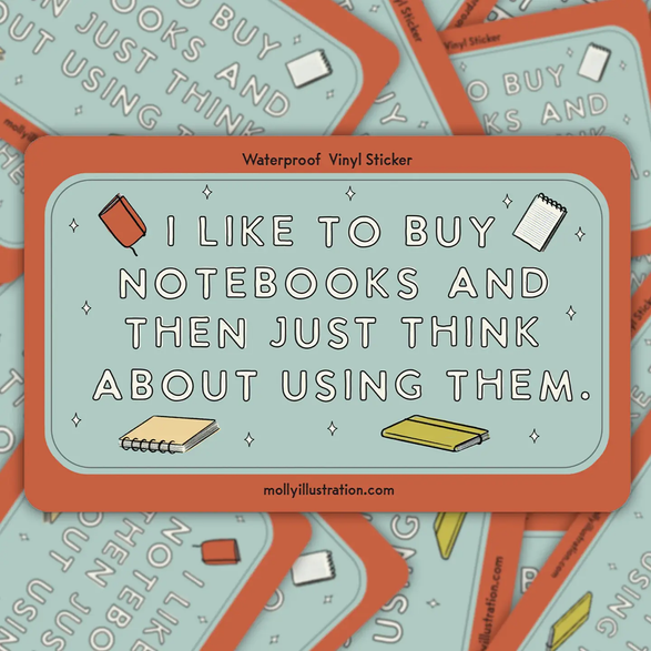 I Like To Buy Notebooks Sticker