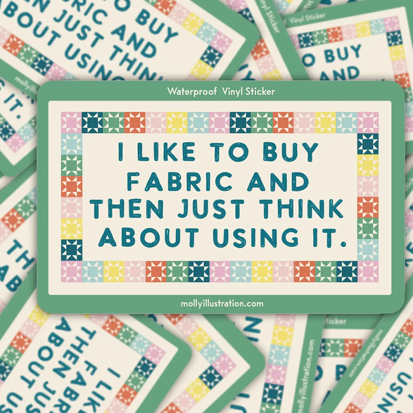 I Like To Buy Fabric Sticker