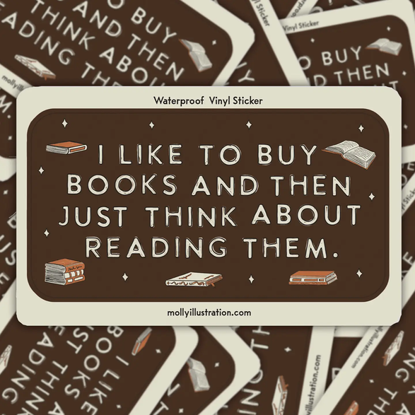 I Like To Buy Books Sticker