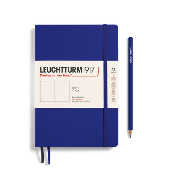 Leuchtturm Blank Notebook: Ink Blue (Softcover) - A5
