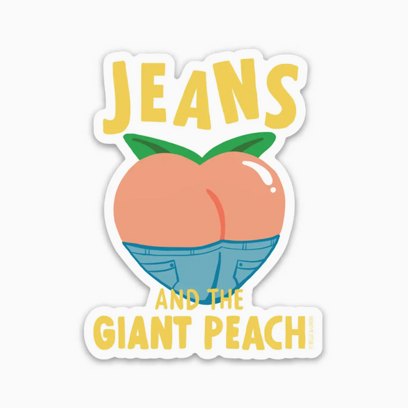 Jeans and the Giant Peach Sticker