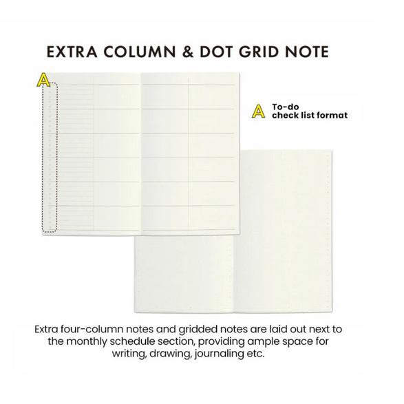 2025 Hightide Slim Monthly Planner: White (B6)