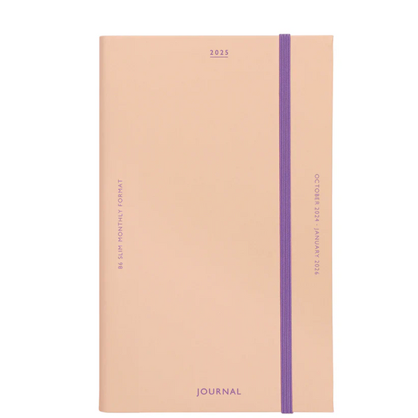 2025 Hightide Slim Monthly Planner: Pink (B6)