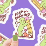 Keep On Drawing Sticker
