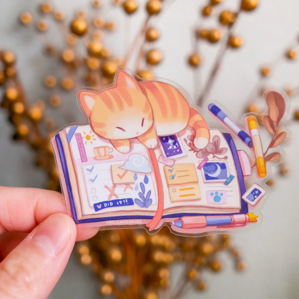Kitten Journal Sticker