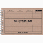 Undated Weekly Spiral Planner - Kraft