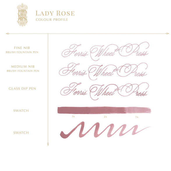 Fountain Pen Ink (38ml) -  Lady Rose