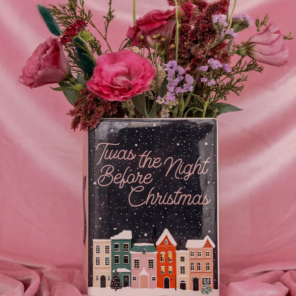Twas the Night Before Christmas Book Vase - Large