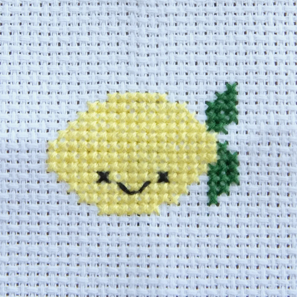 Kawaii Lemon Mini Cross Stitch Kit