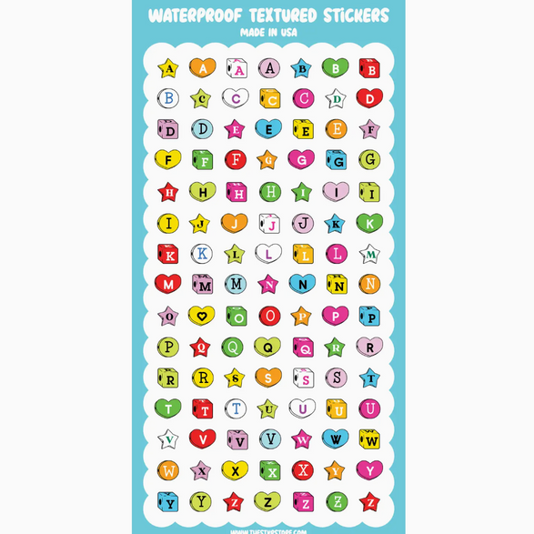 Bead Letters Sticker Sheet