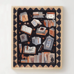 8x10 Art Print: Bookish Pattern