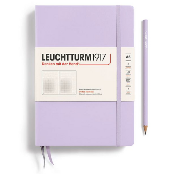 Leuchtturm Dot Grid Notebook: Lilac (A5)