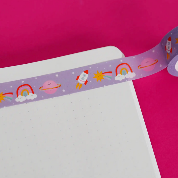 Lilac Purple Cosmic Space Washi Tape (15mm)