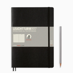 Leuchtturm Lined Notebook: Black (Soft Cover) (B5)