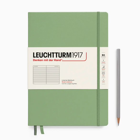 Leuchtturm Lined Notebook: Sage - B5