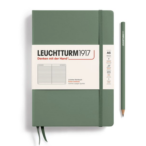 Leuchtturm Lined Notebook: Olive (A5)