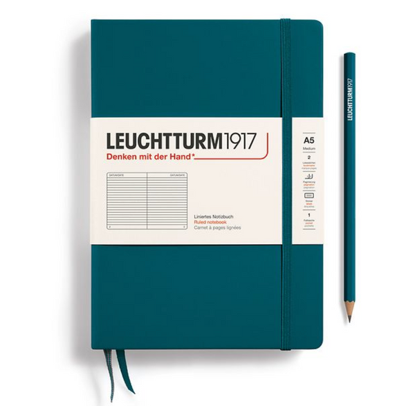 Leuchtturm Lined Notebook: Pacific Green