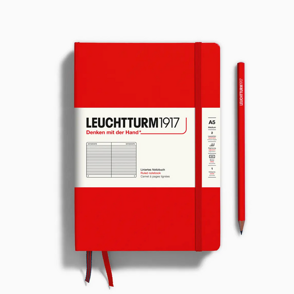 Leuchtturm Lined Notebook: Red