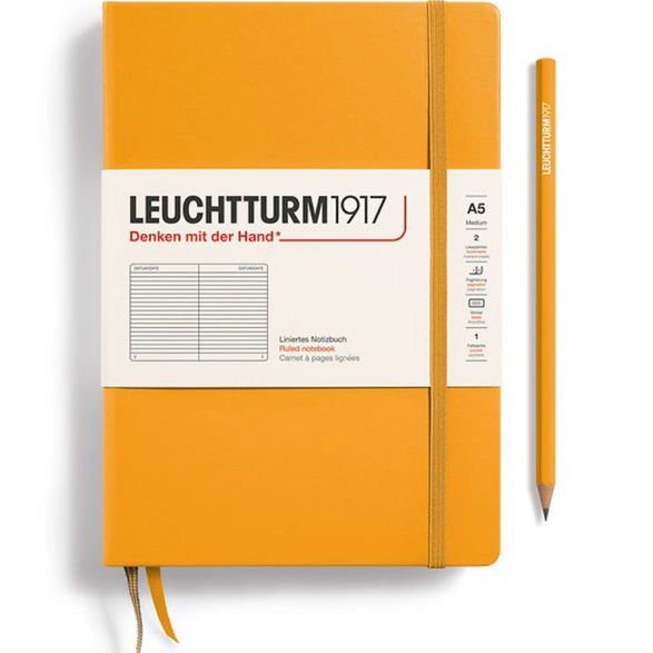 Leuchtturm Lined Notebook: Orange (A5)