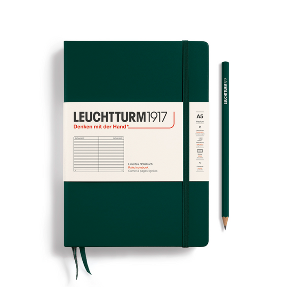 Leuchtturm Lined Notebook: Forest Green (A5)