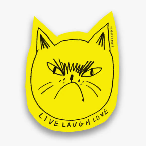 Live Laugh Love Kitty Sticker