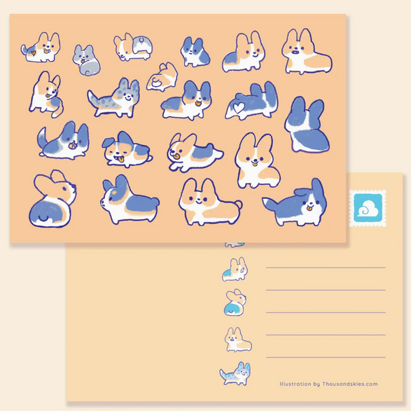 Lots of Corgis Postcard