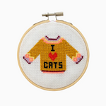 Cross Stitch Kit: Love Cats Sweater