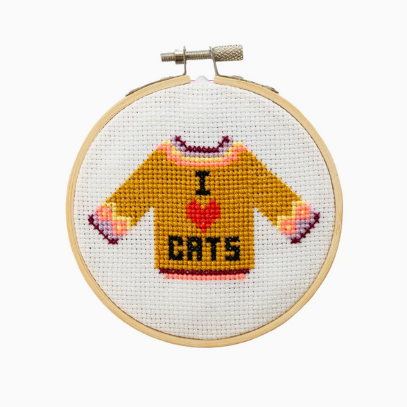 Cross Stitch Kit: Love Cats Sweater