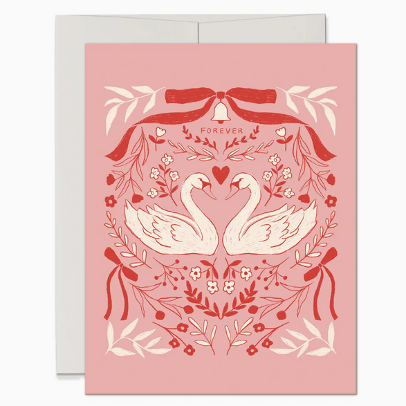 Pink Love Swans