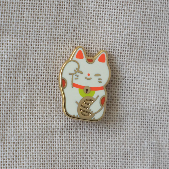 Lucky Cat Enamel Pin