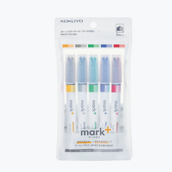 Mark+ Two Way Highlighter - Set of 5 (Vivid)