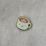 Latte Enamel Pin
