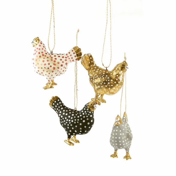 Merry Hens Ornament - 4 color options