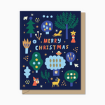 Navy Merry Christmas Forest
