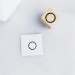 Mini Circle Rubber Stamp