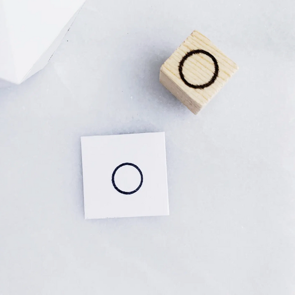 Mini Circle Rubber Stamp