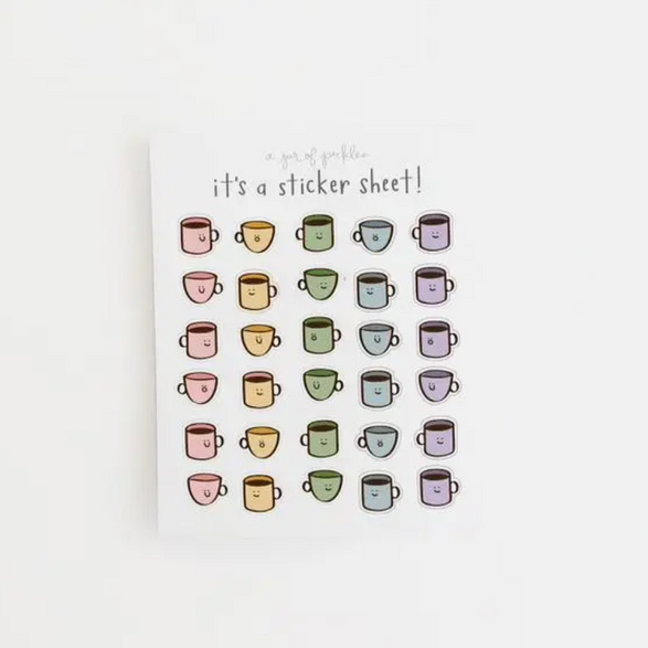 Coffee Mini Clear Sticker Sheet