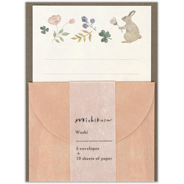 Mini Floral Bunny Letter Set