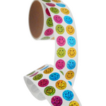 Mini Colorful Happy Faces: Sticker Tear Off Sheet (1)