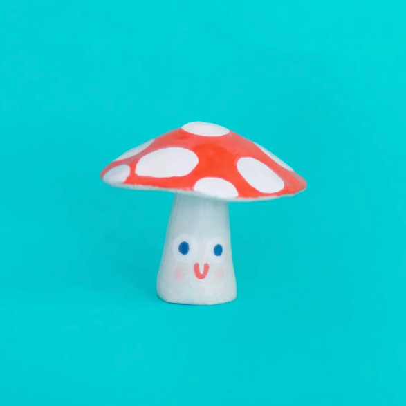 Tiny Mushroom Ceramic Sculpture
