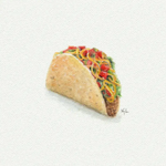 5x5 Art Print: Mini Taco