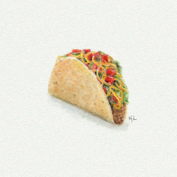 5x5 Art Print: Mini Taco