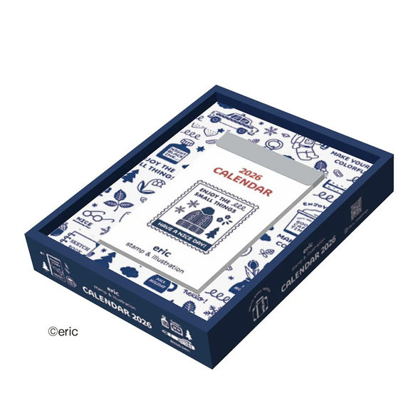 2026 Mini Calendar: Blue + White Enjoy the Small Things