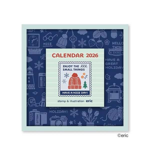 2026 Mini Calendar: Blue Enjoy the Small Things